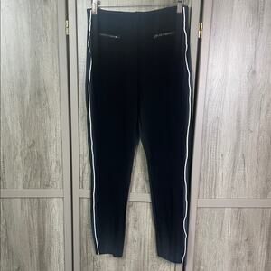 SPANX Black Piped Perfect Skinny Ankle Pants Women's S